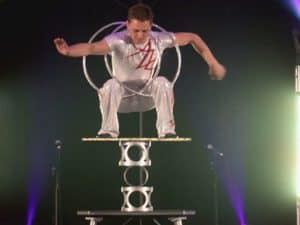 Circus hoop performer