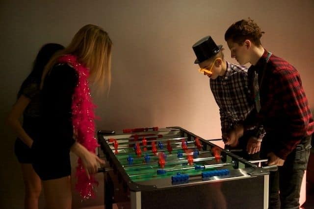 Ryan faces off against world's #1 foosball player  Who had a foosball table  growing up? 