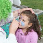 Face painting on child