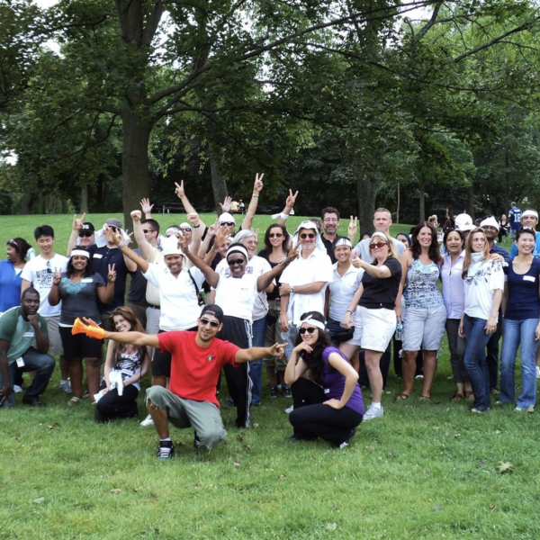 Employee group in park