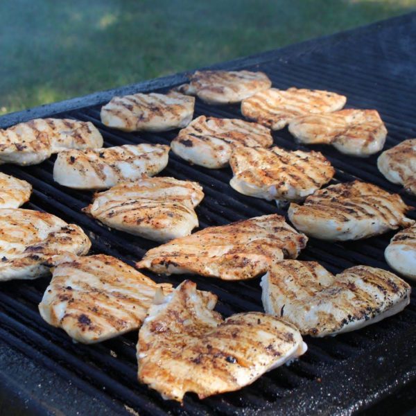 BBQ grill with chicken